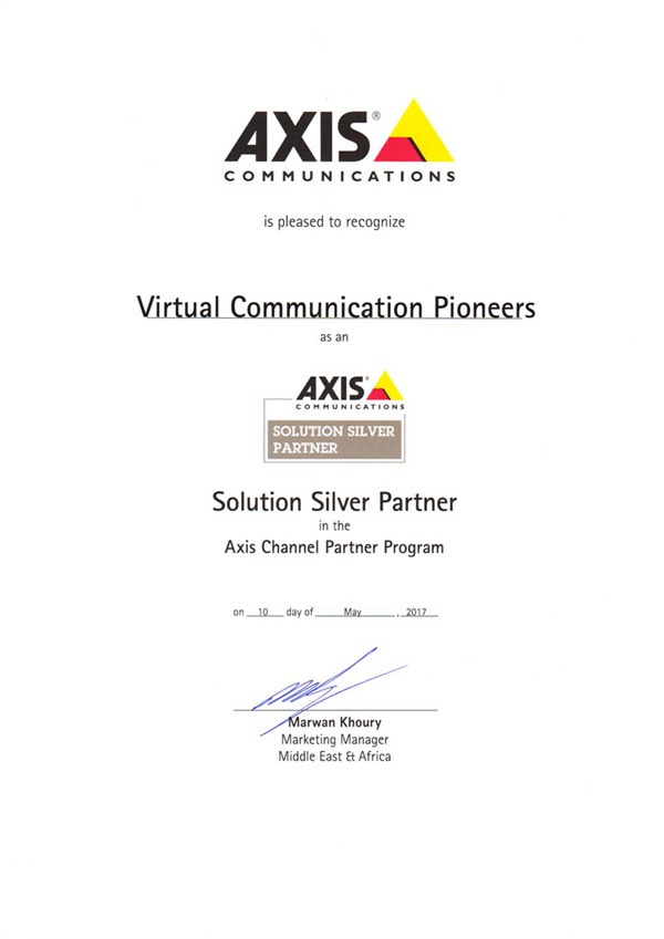 Axis Silver solution partner r vcpco