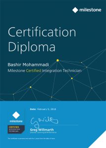 Bashir-Mohammadi---Milestone-Certified-Integration-Technician-(MCIT)-Assessment---Completion-Certificate